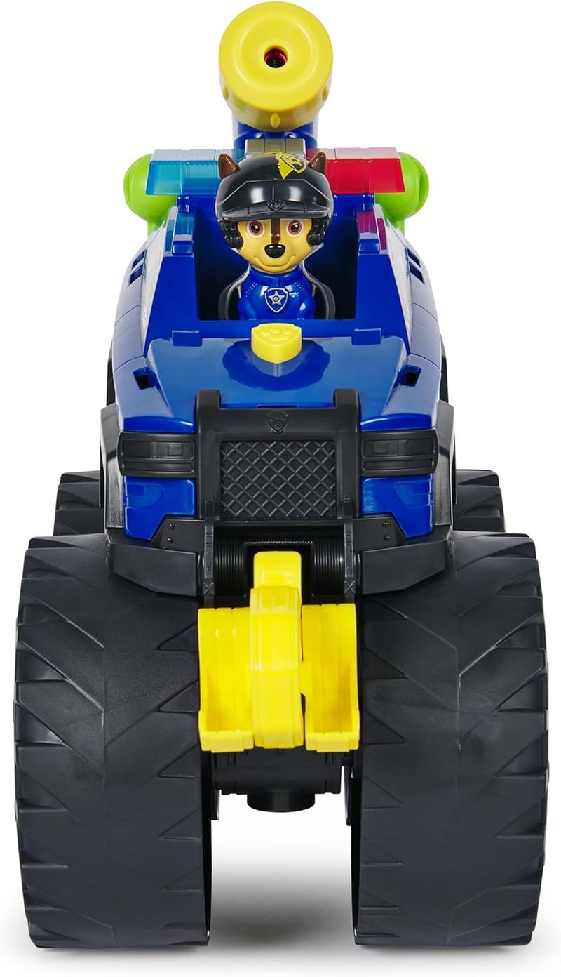 PAW Patrol Chase Deluxe Monster Truck - Motorizált Csörlővel, Fény és Hangeffektekkel, Lövedékkilövővel - Játék Gyerekeknek 3-9 Éves Korig