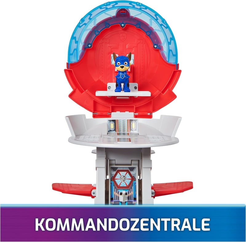 PAW PATROL: The Mighty Movie Marine Headquarters Playset with Chase Toy Figure and Superhero Vehicle, Toy Suitable for Children from 3 Years