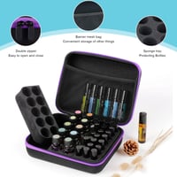 PawCraft prenosné puzdro na 30 esenciálnych olejov, fialové EVA puzdro s rúčkou na fľaštičky s objemom 5 ml, 10 ml a 15 ml 3