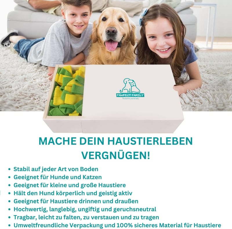 Pawfect Family Szaglászó Szőnyeg Kutyáknak és Macskáknak - Interaktív Játék Unalom Ellen