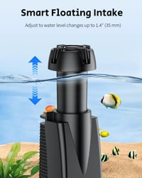 Pawfly 300 L/h akvárium felszínszűrő 350 literes tartályhoz, szivattyú szűrő szivacsbetéttel 5