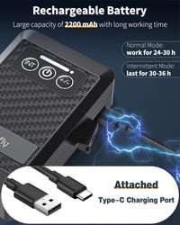 Pawfly Akkumulátoros Levegőpumpa USB Töltéssel 20-500L Akváriumhoz Hordozható Csendes Oxigén Pumpa Horgászathoz 3