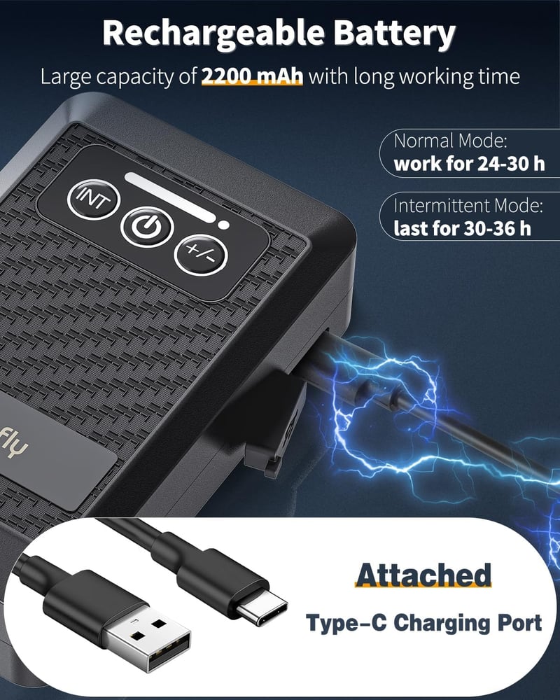 Pawfly Akkumulátoros Levegőpumpa USB Töltéssel 20-500L Akváriumhoz Hordozható Csendes Oxigén Pumpa Horgászathoz