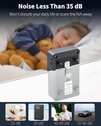 Pawfly Akkumulátoros Levegőpumpa USB Töltéssel 20-500L Akváriumhoz Hordozható Csendes Oxigén Pumpa Horgászathoz 7