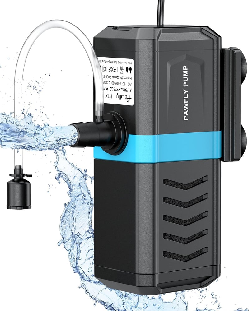 Pawfly Belső Akvárium Szűrő 190-455L Vízpumpával 2100L/h Édesvíz Sósvíz