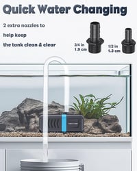 Pawfly Belső Akvárium Szűrő 190-455L Vízpumpával 2100L/h Édesvíz Sósvíz 6