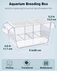 Pawfly nagy halasítási doboz akváriumhoz szülési hatchery inkubátor akvárium 5