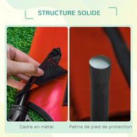 PawHut uzdignuti krevet za kućne ljubimce za pse i mačke, oksfordska tkanina, mikroperforirani tekstilen, crveno-crni, 61 x 46 x 18 cm 3