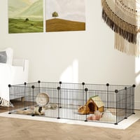 Klietka pre domáce zvieratá PawHut 140x70x35 cm so zaoblenými rohmi, kovová, čierna, pre psov 2