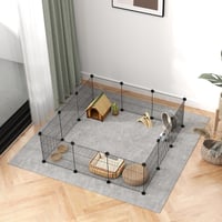 Klietka pre domáce zvieratá PawHut 140x70x35 cm so zaoblenými rohmi, kovová, čierna, pre psov 9
