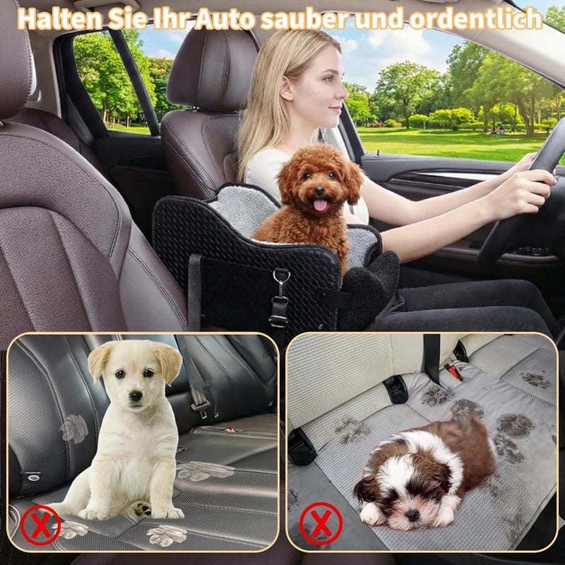 PawVoyage Autós Kutyaülés Kicsi Kutyáknak és Macskáknak - Összecsukható, Mosható