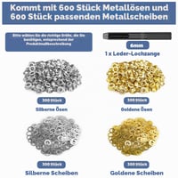 Set PAXCOO de 1203 piese cu clește pentru perforat și capsat, cu capse de 6 mm diametru interior, șaibe și perforator 6