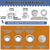 Set PAXCOO de 1203 piese cu clește pentru perforat și capsat, cu capse de 6 mm diametru interior, șaibe și perforator 2