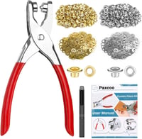 Set PAXCOO de 1203 piese cu clește pentru perforat și capsat, cu capse de 6 mm diametru interior, șaibe și perforator 1