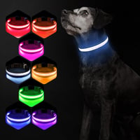 PcEoTllar USB-s LED kutya nyakörv 8 mód vízálló kék - S méret 1