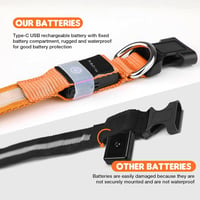 PcEoTllar USB-s LED kutyanyakörv 8 mód vízálló állítható narancssárga - L méret 7