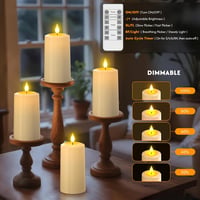 PChero 4 db LED gyertya töltőállomással, vízálló kültéri gyertyák távirányítóval és időzítővel 3