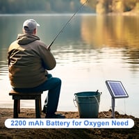 PChero napelemes tógondozó levegőztető, 2200 mAh akkumulátorral - fekete 3