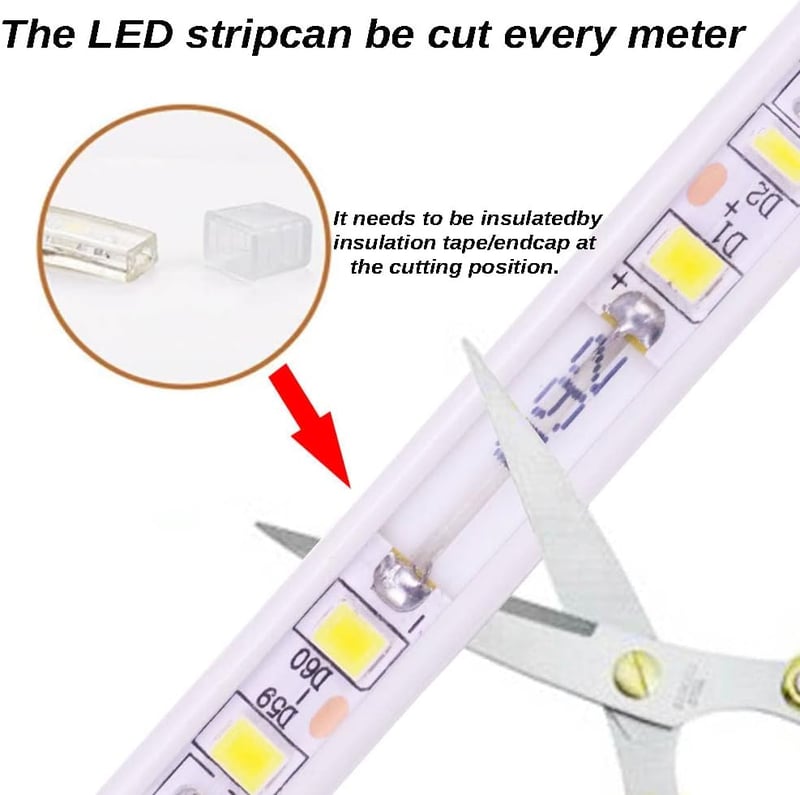 pcning 25m LED szalag 230V IP67 vízálló hideg fehér 6000K kültéri EU csatlakozó