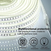 pcning 25m LED szalag 230V IP67 vízálló hideg fehér 6000K kültéri EU csatlakozó 4
