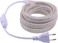 pcning 2m LED szalag AC 220V EU dugóval, IP67 vízálló kültéri meleg fehér 2