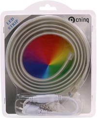 pcning 2m LED szalag AC 220V EU dugóval, IP67 vízálló kültéri meleg fehér 4