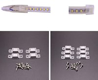 pcning 2m LED szalag AC 220V EU dugóval, IP67 vízálló kültéri meleg fehér 8