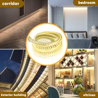 pcning 3M LED szalag 230V közvetlen csatlakozás 4000K fehér IP67 vízálló SMD5730 120LED/m 3
