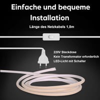pcning COB LED szalag 230V 1m 10W 6000K hideg fehér kapcsolóval 6