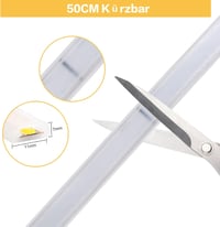 pcning COB LED szalag 230V 5m meleg fehér IP67 vízálló kültéri világítás 4