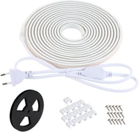 pcning COB LED szalag 230V 5m meleg fehér IP67 vízálló kültéri világítás 5