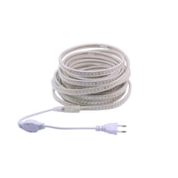 Bandă LED pcning 10m 230V 3000K Alb Cald IP67 Impermeabilă SMD 5730 120 LED/m Iluminat Exterior-Interior cu Conector EU 2