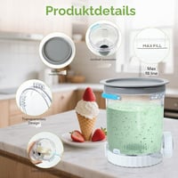 Súprava nádob PCTTOIL pre zmrzlinovač Ninja Swirl by CREAMi – kompatibilná s NC700, NC701EU, NC701EUSTGD, bez obsahu BPA, vhodná do umývačky riadu – 1-dielna súprava 7