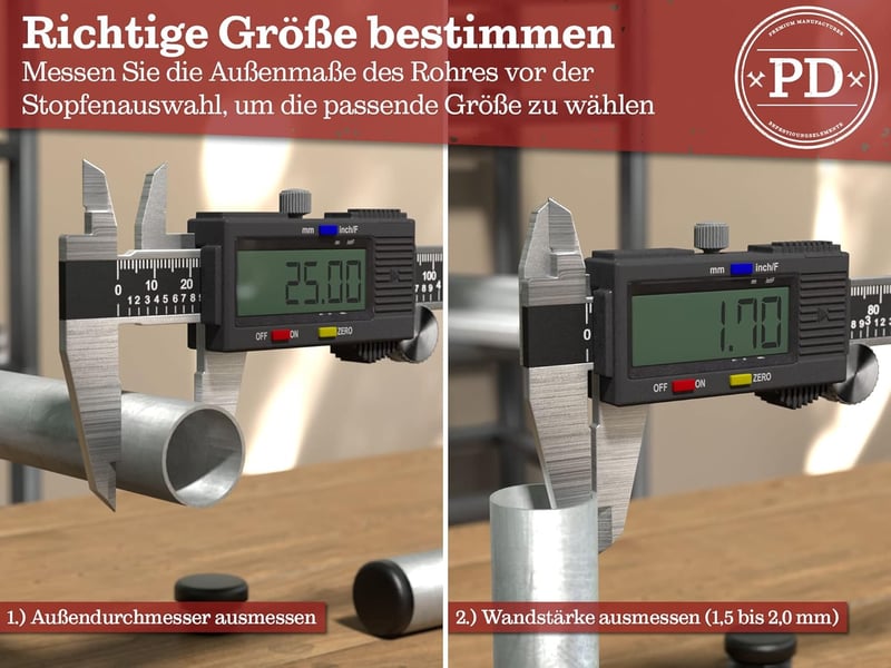 PD 50mm kerek csővédő dugó - szék- és bútorlábvédelem 4db