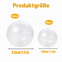 Sfere din plastic transparent PDirat pentru umplut, 100 bucăți, decorațiuni de Crăciun DIY, 60x2,8 cm și 40x3,5 cm, decor pentru petreceri 2