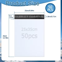 PDKKFF 50 ks poštových obálok Vinted 25x35 cm, samolepiace plastové prepravné tašky, nepremokavé nepriehľadné obálky na oblečenie a knihy 3