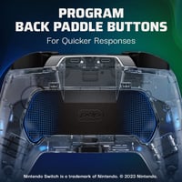 PDP Afterglow Deluxe vezeték nélküli gaming kontroller Nintendo Switch és OLED - RGB átlátszó 2