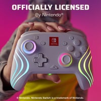 Bezdrôtový ovládač PDP Afterglow Wave pre Nintendo Switch, 8 RGB zón, 20-hodinová výdrž batérie – biely 5