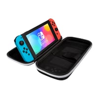 Husă de transport PDP Gaming Slim Deluxe pentru Nintendo Switch OLED - Carcasă rigidă din piele vegană - Negru/Alb 5