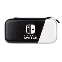 Husă de transport PDP Gaming Slim Deluxe pentru Nintendo Switch OLED - Carcasă rigidă din piele vegană - Negru/Alb 1