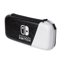 Husă de transport PDP Gaming Slim Deluxe pentru Nintendo Switch OLED - Carcasă rigidă din piele vegană - Negru/Alb 2