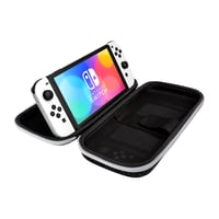 Husă de transport PDP Gaming Slim Deluxe pentru Nintendo Switch OLED - Carcasă rigidă din piele vegană - Negru/Alb 6