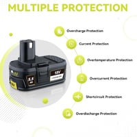PDstation 2x 5,5 Ah 18V Ryobi P108 Lítium-ion Akkumulátor LED Kijelzővel 4