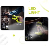 PDstation 2x 5,5 Ah 18V Ryobi P108 Lítium-ion Akkumulátor LED Kijelzővel 2