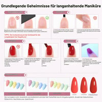 PEACECOLOR 25-dielna sada farebných gélových lakov na nechty – Jelly UV LED gélová sada v odtieňoch bielej, ružovej, červenej a burgundskej, so základným a vrchným lakom, 7 ml, 30 ks 9