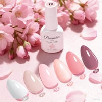 Súprava UV gélových lakov na nechty PEACECOLOR, 6 farieb, telová, ružová, biela, polopermanentná súprava lakov na nechty pre začiatočníkov, DIY manikúra, odstrániteľné namáčaním, 10 ml 2