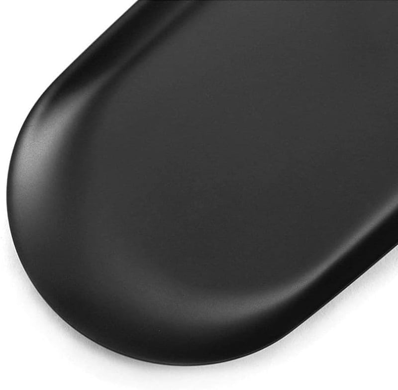 Peakpet Ovális Rozsdamentes Tálca Fekete 17,9x8,5cm Ékszer Kozmetika