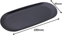 Peakpet Ovális Rozsdamentes Tálca Fekete 17,9x8,5cm Ékszer Kozmetika 2