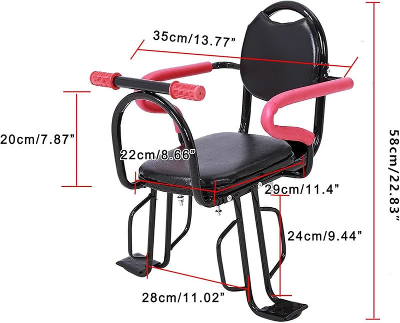 PEALOV gyermek kerékpár hátsó ülés korláttal 2-7 éveseknek 45kg-ig