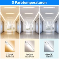 LED prachotesné svietidlo Peasur 120 cm 36 W IP65, vodotesné stropné svietidlo, 3960 lm, 3000 K/4000 K/6500 K, osvetlenie do dielne, pivnice a garáže 2
